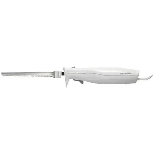 Proctor Silex Easy Slice Electric Knife for Carving Meats, Poultry, Bread, Crafting Foam and More, Lightweight with Contoured Grip, White Proctor Silex Easy Slice Electric Knife for Carving Meats, Poultry, Bread, Crafting Foam and More, Lightweight with Contoured Grip, White