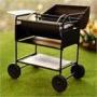 EatingBiting 1:12 Dollhouse Miniature Kitchen Utensils Garden BBQ Oven Square Grill Wheel Barbeque Roasting Oven Picnic Accessories House Miniature Metal Barbeque BBQ Roasting Oven Picnic Accessories