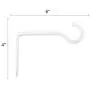6 inch Decorative Iron Metal Wall Hook Indoor, Plant Hanger Bracket Lantern Wall Hanger for Hanging Outdoor Solar Lights, Bird Feeders, Mason Jars, Plant Hangers, Flower Basket 2 Pack (White) 6 inch Decorative Iron Metal Wall Hook Indoor, Plant Hanger Bracket Lantern Wall Hanger for Hanging Outdoor Solar Lights, Bird Feeders, Mason Jars, Plant Hangers, Flower Basket 2 Pack (White)