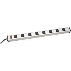 V7 PWS2308-1N 8-Outlet Horizontal Industrial Metal Power Strip 125V, 15A, 12-ft. Cord, 5-15R