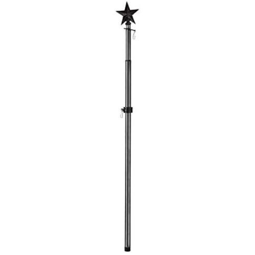 Evergreen Flag Star Black Metal Extendable House Flag Pole, 35'' to 60'' L