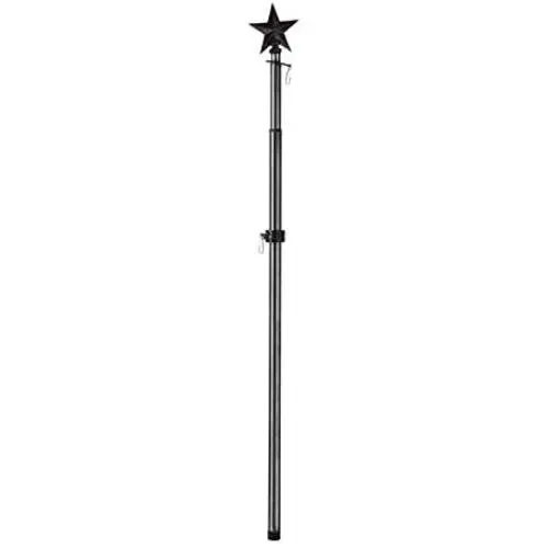 Evergreen Flag Star Black Metal Extendable House Flag Pole, 35'' to 60'' L Evergreen Flag Star Black Metal Extendable House Flag Pole, 35'' to 60'' L