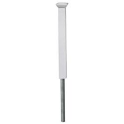 Zippity Outdoor Products ZP19003 Newport Finishing Dig Vinyl Post, 3 Tall, White