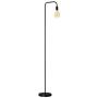 OBright Industrial Floor Lamp for Living Room, Metal Lamp, 70 Inches, E26 Ceramic Socket, Minimalist Design for Decorative Lighting, Stand Lamp for Bedroom, Office, Black
