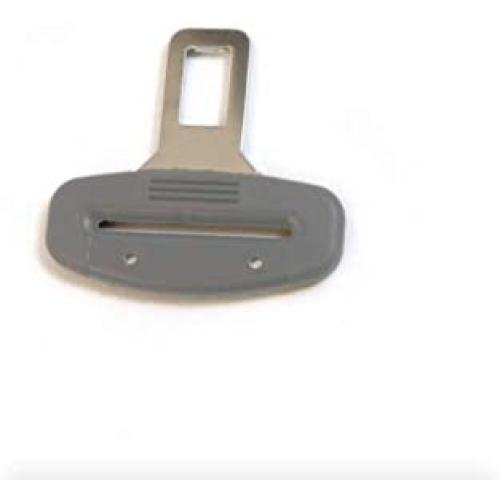 Car Seat Belt Metal Tongue - Click Your END-Ding Into The Seatbelt Receptacle & Drive Peacefully in Quiet (1, Gray)