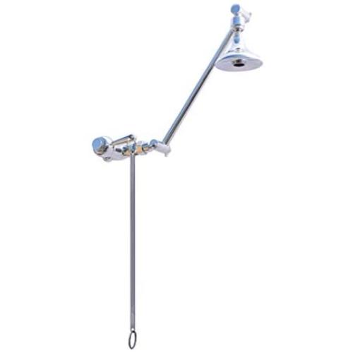 High Sierras All Metal Outdoor Shower Kit with Exclusive Self-Closing Pull-Bar Shower Valve - Will Not Break Like Traditional Pull-Chains - 1.5 GPM – Chrome
