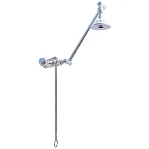 High Sierras All Metal Outdoor Shower Kit with Exclusive Self-Closing Pull-Bar Shower Valve - Will Not Break Like Traditional Pull-Chains - 1.5 GPM – Chrome