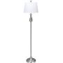 Tangkula 3 Pack Lamp Set, Vintage Style Metal Base Floor Lamp and Table Lamps Set for Home Living Room Bedroom, UL Certificate, 3-Piece Lamp Set, Nickel Finish (Nickel)