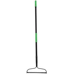 Hooyman Landscape and Metal Bow Rake with Heavy Duty Construction and Ergonomic No-Slip Handle for Gardening, Land Management, Yard Work, Farming and Outdoor