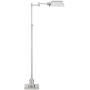 Jenson Modern Pharmacy Floor Lamp Adjustable Swing Arm Brushed Nickel Metal for Living Room Reading Bedroom Office - Regency Hill