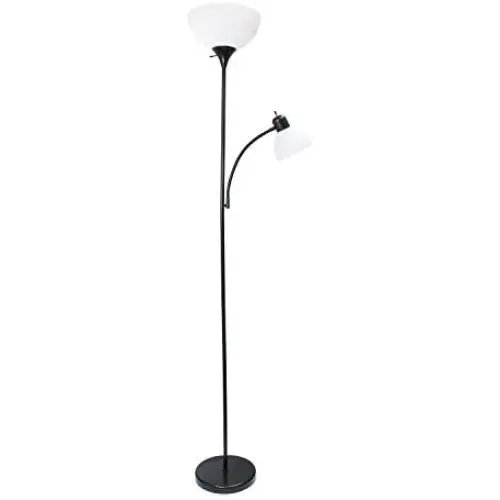 Simple Designs Home LF2000-BLK Mother-Daughter Floor Lamp with Reading Light, 71 x 20.47 x 11.35 inches, Black Simple Designs Home LF2000-BLK Mother-Daughter Floor Lamp with Reading Light, 71 x 20.47 x 11.35 inches, Black
