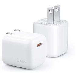 USB C Charger, WEMISS 20W Mini iPhone 12 Charger, Type C Fast Charger with Foldable Plugs, Ultra-Compact iPhone Charger, USB C Wall Charger for iPhone 12/12 Pro/12 Pro Max, iPad MagSafe (1 Pack)