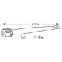 Music City Metals 15051 Stainless Steel Burner Replacement for Select Chargriller Gas Grill Models