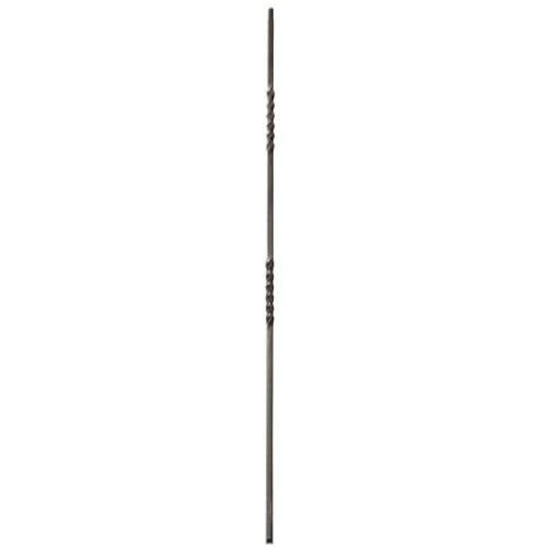 T03 - Iron Balusters - Double Twist - Hollow - 44'' Tall - 1/2'' Square - Box of 15 (Oil-Rubbed Bronze)