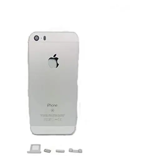 E&B Battery Housing Door for iPhone SE with Logo Hybrid Metal Back Cover Replacements (Silver) E&B Battery Housing Door for iPhone SE with Logo Hybrid Metal Back Cover Replacements (Silver)