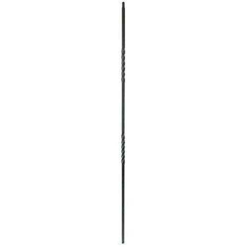 T03 - Iron Balusters - Double Twist - Hollow - 44 in X 1/2 in Square - Box of 15 (Satin Black) T03 - Iron Balusters - Double Twist - Hollow - 44 in X 1/2 in Square - Box of 15 (Satin Black)