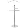 StorageMaid Metal Suit Valet Stand - Gorgeous Chromed Metal with Finished Detail – Best Organization Solution for Bedrooms, Master Closets, and Dorm Rooms - Prime Gift Idea for Women