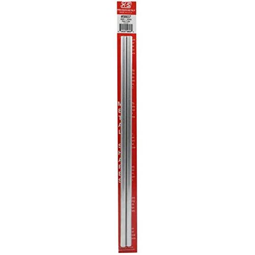 K&S Precision Metals 9807 Round Aluminum Tube, 8mm O.D. X .45mm Wall Thickness X 300mm Long, 2 Pieces per Pack, Made in The USA