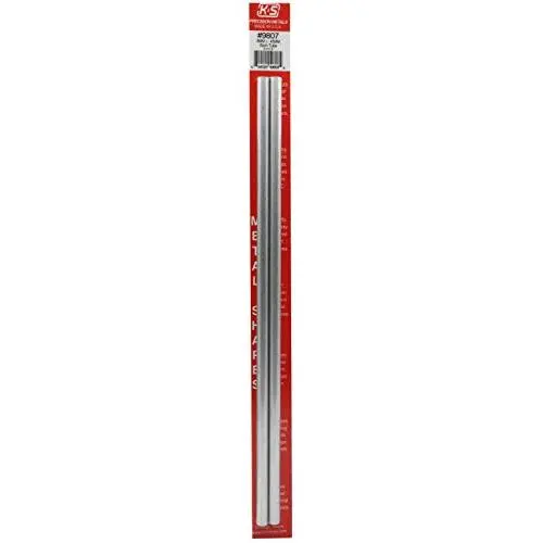 K&S Precision Metals 9807 Round Aluminum Tube, 8mm O.D. X .45mm Wall Thickness X 300mm Long, 2 Pieces per Pack, Made in The USA