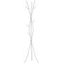Monarch Specialties Coat Rack - Coat Tree with 8 Hooks, Hammered Metal 74'' H (White)
