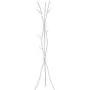 Monarch Specialties Coat Rack - Coat Tree with 8 Hooks, Hammered Metal 74'' H (White)