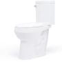 20 inch Extra Tall Toilet. Convenient Height bowl taller than ADA Comfort Height. Dual flush, Metal handle, Slow-close seat