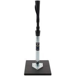 TANNER TEE the ORIGINAL | Premium Baseball/Softball Batting Tee w/ Tanner Original Base, Patented Hand-rolled FlexTop, and Easy Height Adjustments for Ages 9 & up, Metal/Black, Adjustable Height: 26'' - 43'' (TT001)