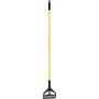 Alpine Industries Commercial Quick-Change Iron Mop Handle - Professional Mopping Tube w/Metal Gripper for Rags - Heavy Duty Stick & Mop Head Replacement Holder (Iron)