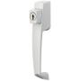 Ideal Security BK312W VP Push Button Storm Door Handle Set with Key lock All Metal Build, Premium Inside Latch, White.