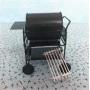 EatingBiting 1:12 Dollhouse Miniature Kitchen Utensils Garden BBQ Oven Square Grill Wheel Barbeque Roasting Oven Picnic Accessories House Miniature Metal Barbeque BBQ Roasting Oven Picnic Accessories