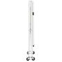 Origami Rack 3 Tier Foldable Storage Rolling Cart Metal Wire Organizer Shelves | Small Portable Pre-Assembled with wheels | 29'' W x 13'' D x 35.5'' H | R3 Series White