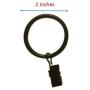 TEJATAN - 2 Inch - Metal Curtain Rings with Clips and Eyelets - Pack of 100 (Also Known as Rings with Curtain Clips/Curtain Clip Rings/Drapery Rings/Curtain Rings with Clips) (Set of 100)