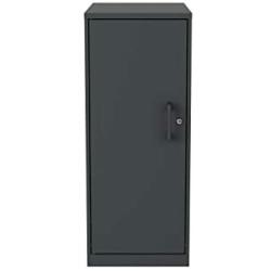 Office Dimensions 3 Shelf Personal Storage Cabinet, Locking, Charcoal