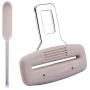Car Seat Belt Clips 4Pack Universal Car Belt Buckle Stopper Metal Rust Proof Durable (beige)