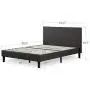 ZINUS Shalini Upholstered Platform Bed Frame / Mattress Foundation / Wood Slat Support / No Box Spring Needed / Easy Assembly, Dark Grey, Queen ZINUS Shalini Upholstered Platform Bed Frame / Mattress Foundation / Wood Slat Support / No Box Spring Needed / Easy Assembly, Dark Grey, Queen