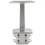 Stainless Steel 316 Grade 2 x 2'' Post Mount Fixed 2'' OD Radius Saddle Handrail Support, SH-051, Satin Finish