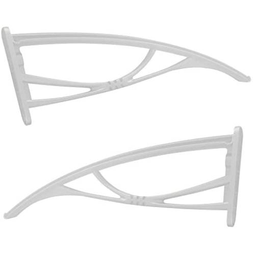 ADVANING DA5531-PWS1N PN Series, Top Quality Crystal Polycarbonate Door/Window Awning Ideal for Rain, Snow and UV Protection, 55''W x 31''D, Clear/White Brackets