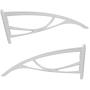 ADVANING DA5531-PWS1N PN Series, Top Quality Crystal Polycarbonate Door/Window Awning Ideal for Rain, Snow and UV Protection, 55''W x 31''D, Clear/White Brackets