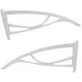 ADVANING DA5531-PWS1N PN Series, Top Quality Crystal Polycarbonate Door/Window Awning Ideal for Rain, Snow and UV Protection, 55''W x 31''D, Clear/White Brackets ADVANING DA5531-PWS1N PN Series, Top Quality Crystal Polycarbonate Door/Window Awning Ideal for Rain, Snow and UV Protection, 55''W x 31''D, Clear/White Brackets
