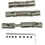 Hisoul 3Pcs Drive Shaft Adjustable Upgrade Parts Silver Metal Drive Shaft with Screws and The Hexagon Tool for WPL B-36 B-16 6WD 1/16 RC Car (Silver)