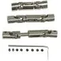 Hisoul 3Pcs Drive Shaft Adjustable Upgrade Parts Silver Metal Drive Shaft with Screws and The Hexagon Tool for WPL B-36 B-16 6WD 1/16 RC Car (Silver)