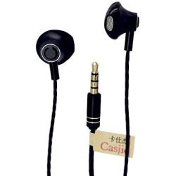 Casjie Metal Heavy Bass in-Ear Headphones Stereo Headset 3.5mm Wired Earphone with Microphone (Black)