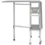 Studio Designs Sew Ready Mobile Height Adjustable Hobby and Craft Cutting Table with Drawers in Silver/White (13374)