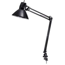 Bostitch Office VLF100 LED Swing Arm Desk Lamp with Clamp Mount, 36'' Reach, Includes LED Bulb,Black