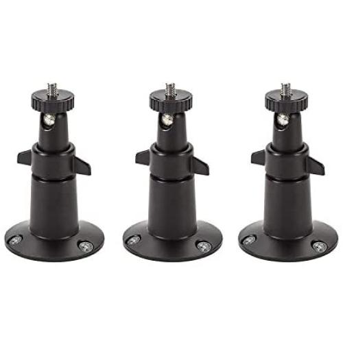 Wasserstein Adjustable Metal Wall Mount Compatible with Blink Outdoor & Blink XT2/XT Camera (3-Pack, Black)