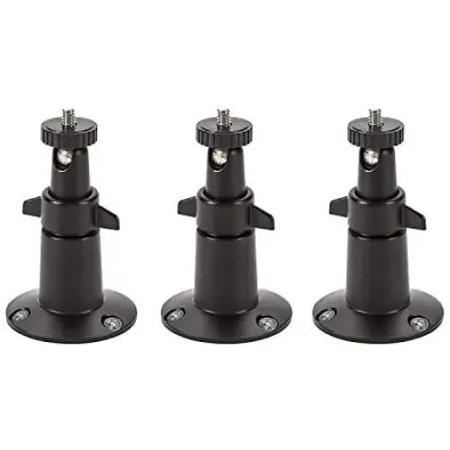 Wasserstein Adjustable Metal Wall Mount Compatible with Blink Outdoor & Blink XT2/XT Camera (3-Pack, Black)