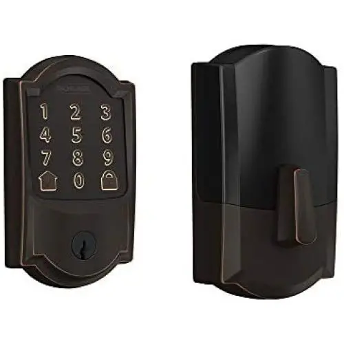 Schlage Encode Smart WiFi Deadbolt with Camelot Trim In Aged Bronze Schlage Encode Smart WiFi Deadbolt with Camelot Trim In Aged Bronze