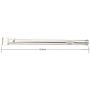 Xhring 4pack Straight Tube Burner, Grilling Corner Pipe Burner for Charbroil, Length 15.9inch