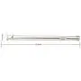 Xhring 4pack Straight Tube Burner, Grilling Corner Pipe Burner for Charbroil, Length 15.9inch