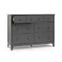 Storkcraft Moss 6 Drawer Universal Double Dresser (Gray) - Bedroom Furniture Storage, Modern Farmhouse Style, Sturdy and Durable Wood Construction, 6 Deep Spacious Drawers, Steel Hardware